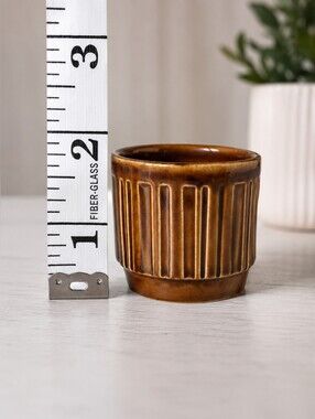 Vintage Biltons England Brown Stoneware Egg Cups Set of 2
